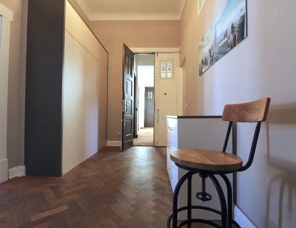 corridor with a chair